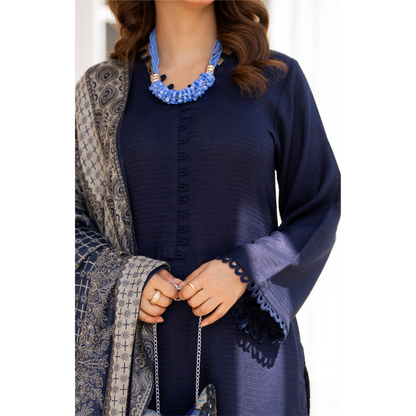 RA-23 Dhanak Dress with Kashmiri Wool Shawl 3 Pc Collection |Ready to Wear | Winter Collection | Raniya.h