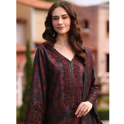 UA-138 Embroidered Printed khaddar Collection by Umnaa | Ready to Wear | Asian Clothes