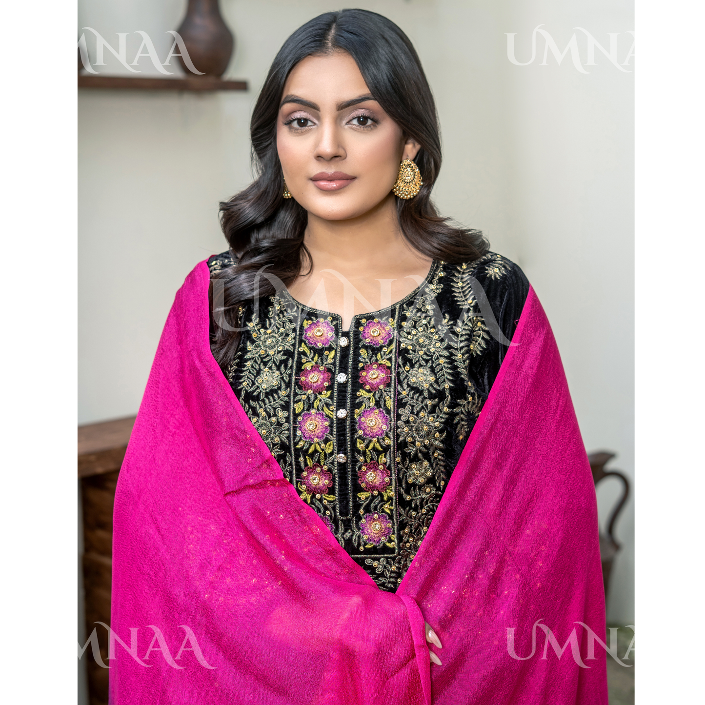 UA-141 3 Luxury Velvet Sharara collection by Umnaa