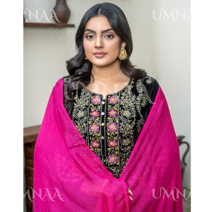 UA-141 3 Luxury Velvet Sharara collection by Umnaa