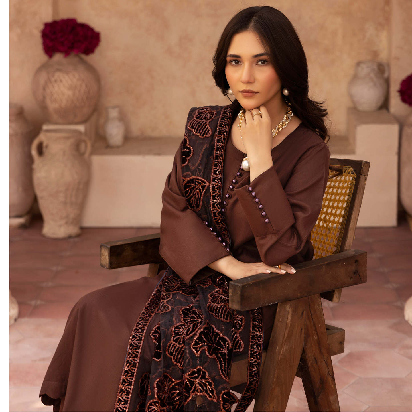 UMS-45 NURA LUX by Simrans Laserkari Dhanak Winter Collection | Ready to Wear | Asian Clothes