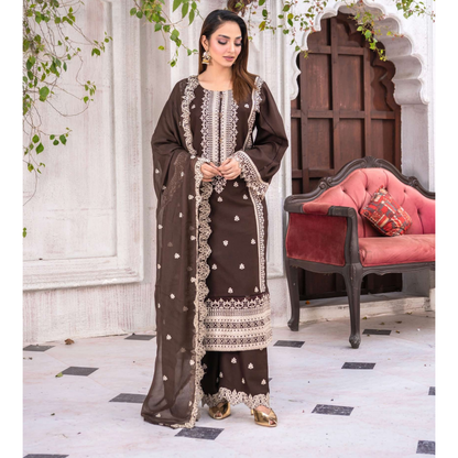 UMRZ-53 "Asim Jofa LUX " Embroidered Dhanak Collection By Rangz