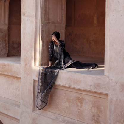 UCA-34 "ISHQIA" Festive Drop Embroidered Viscose Collection by Casuallite