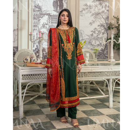 UA-163 Embroidered Linen Festive Collection | Ready by Wear | Pakistani Dress Asian Clothes Umnaa