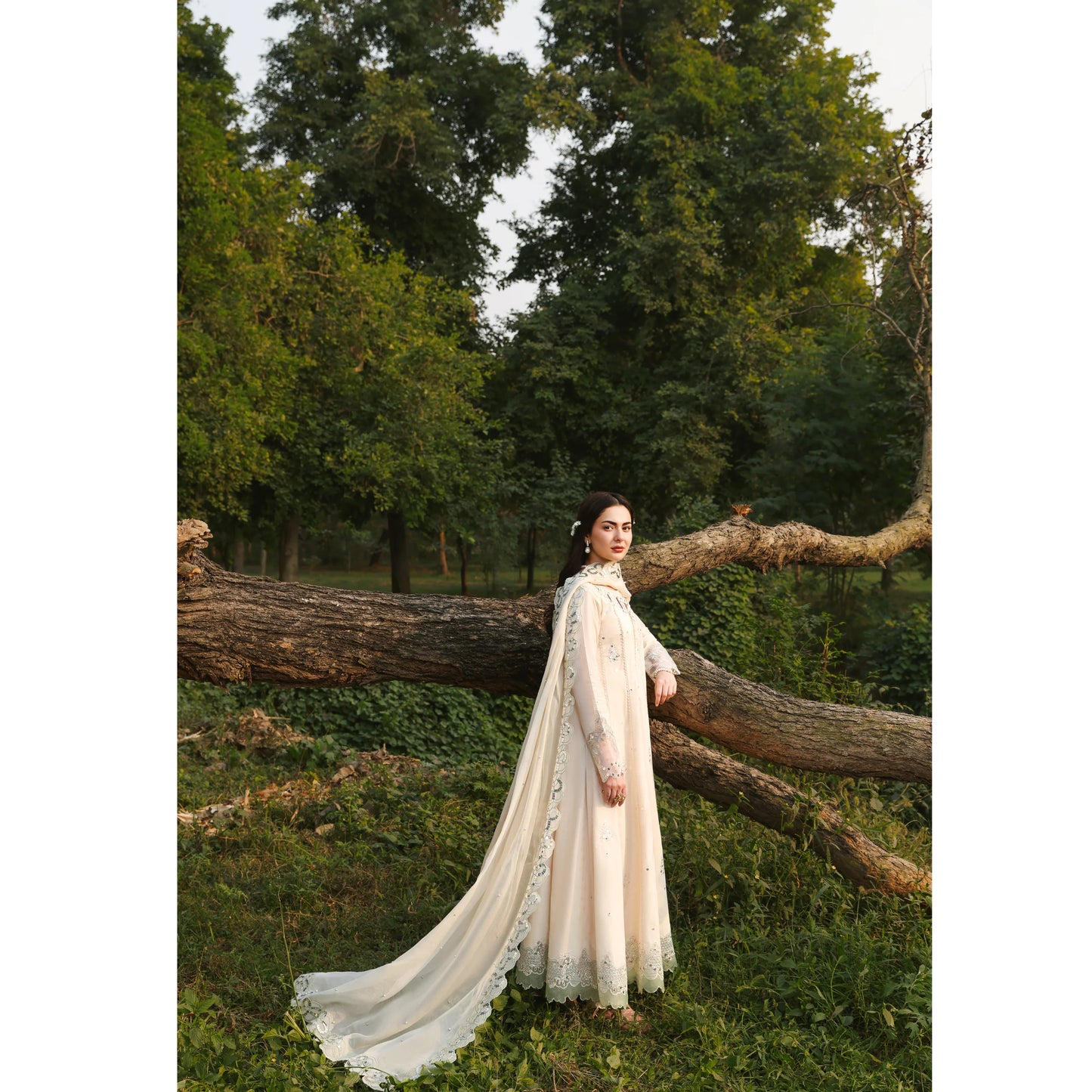 UMS-55 Janan Mother Daughter Chikenkari Jacquard Eid Edit by Simrans | Ready to Wear Asian Pakistani clothes