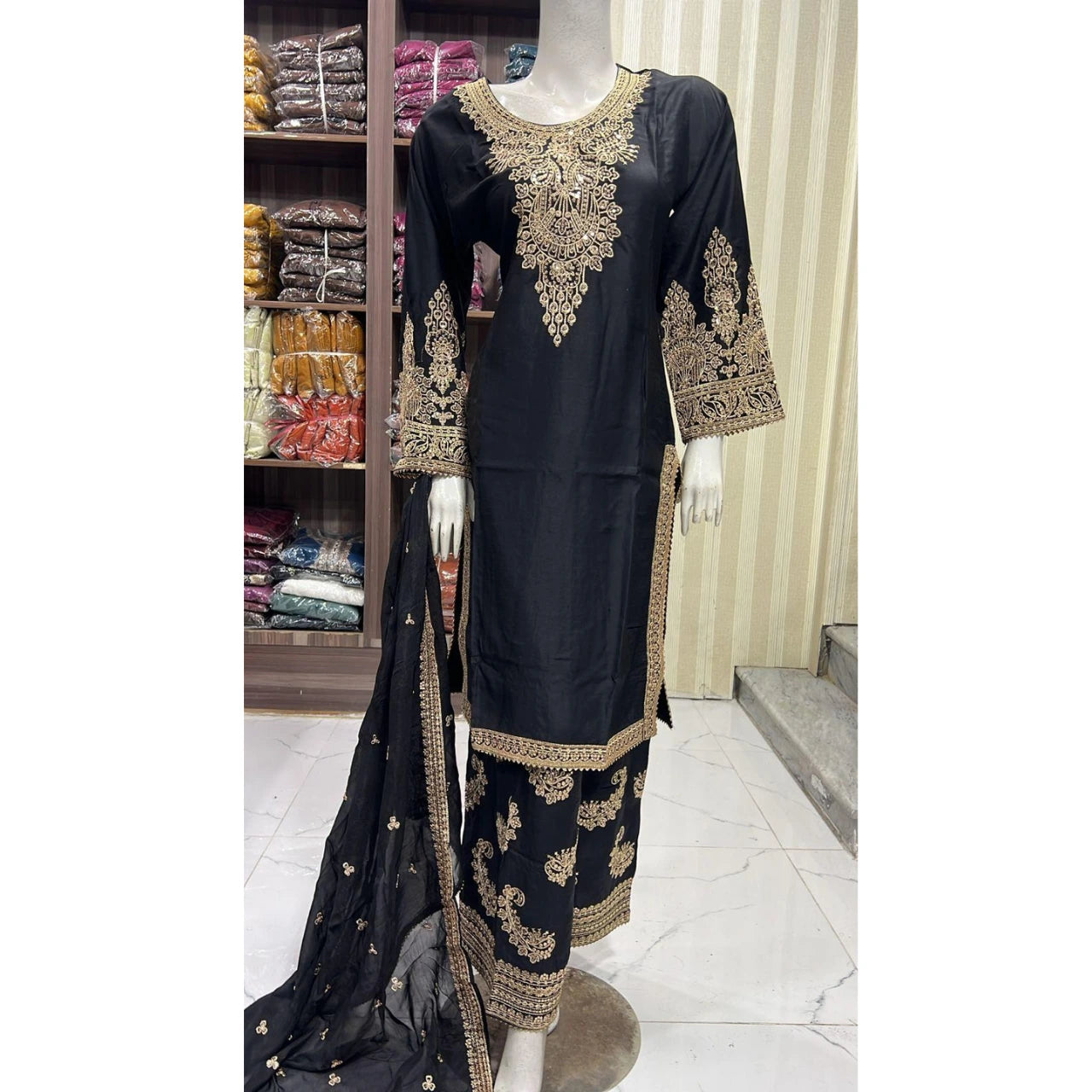 UA-168 Mother–Daughter Embroidered Viscose Matching Festive Collection by Umnaa