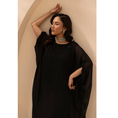 UMS-58 Jeem by Simrans Chiffon Kaftan Dress |Ready to Wear Modest Fashion Asian Clothes