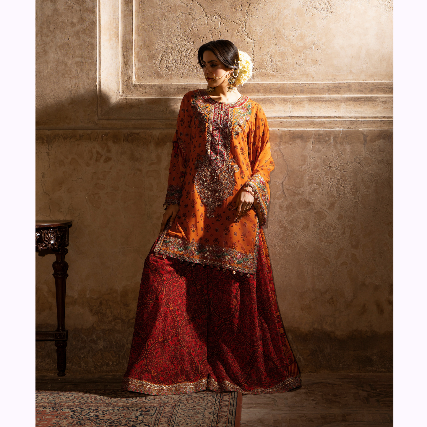 "AURA" Embroidered Georgette Collection by Karma Collection