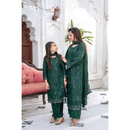 UMRZ-54 "Image Kari" Linen Festive Mother & Daughter Collection by Rangz