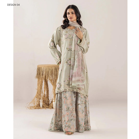 UTT-18 VOL 2 Embroidered Printed Linen Festive Collection by Traditional Thread