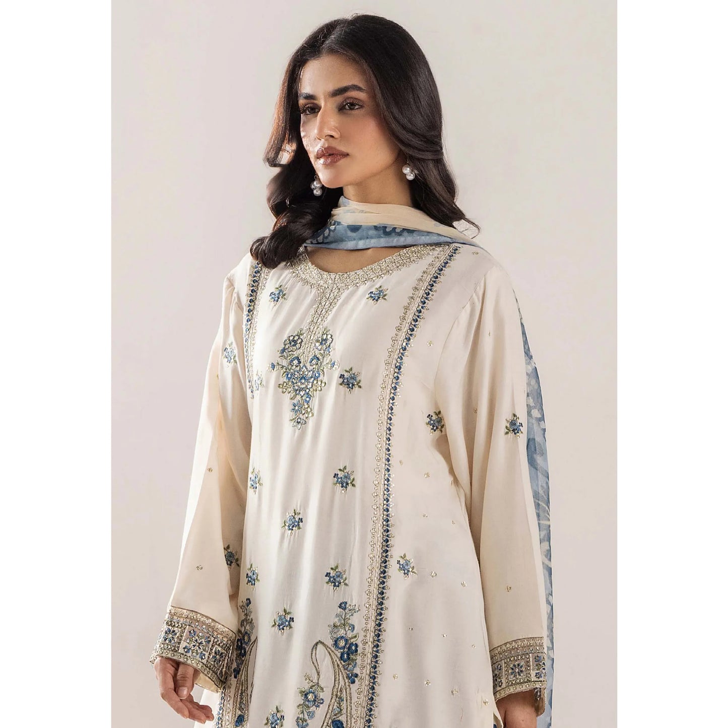 UTT-18 VOL 4 Embroidered Printed Linen Festive Collection by Traditional Thread