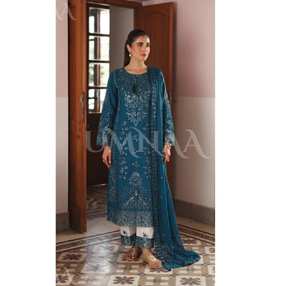 UA-192 festive Embroidered Cotton Collection with Chiffon Duppatta | Ready to Wear | Asian clothes