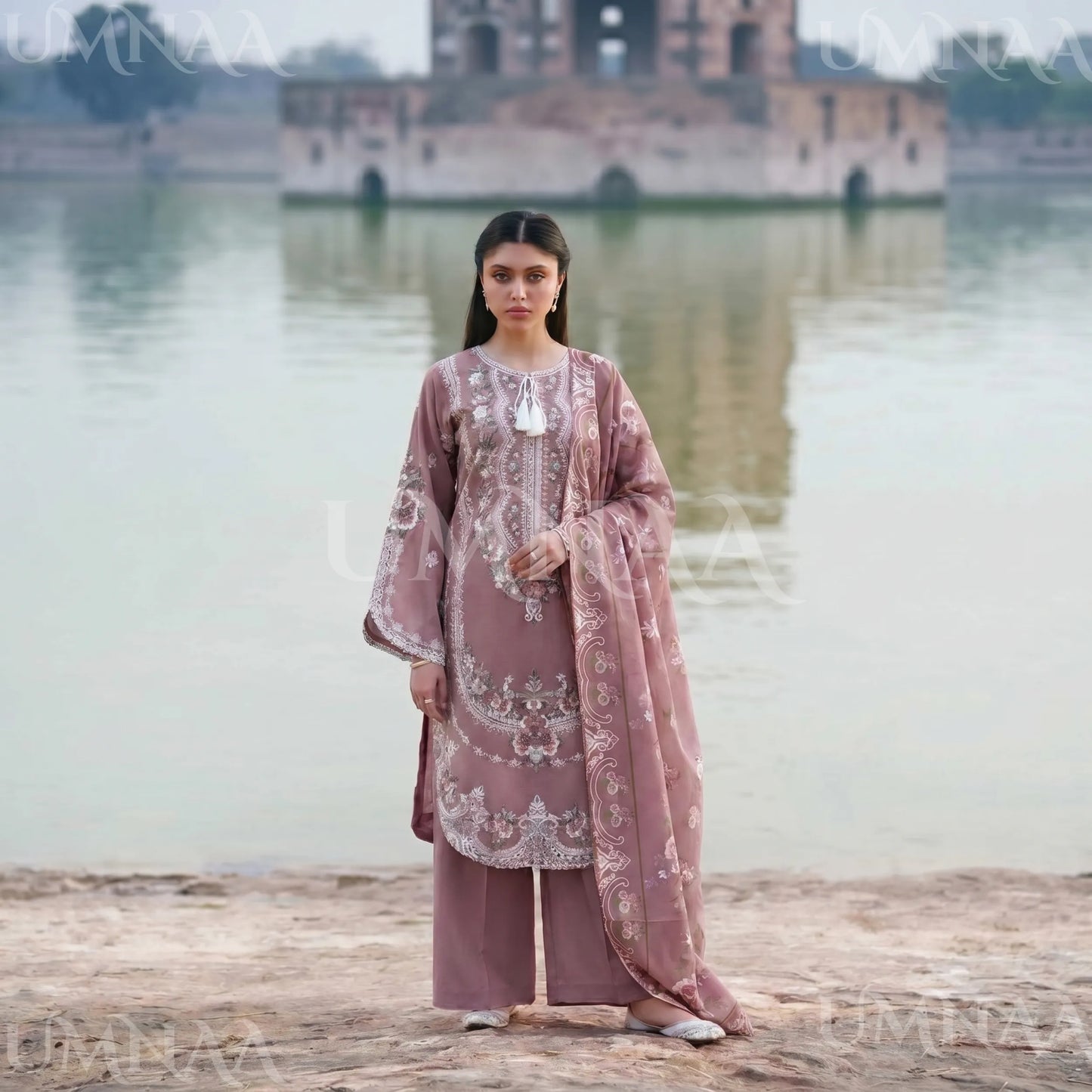 UA-193 Embroidered Cotton Collection 3 Piece | Ready to Wear | Asian clothes