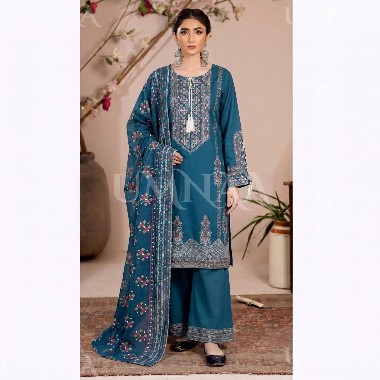 UA-195 Embroidered Cotton Collection by Umnaa | Ready to Wear Pakistani Asian Clothing Regular price£44.99 GBP