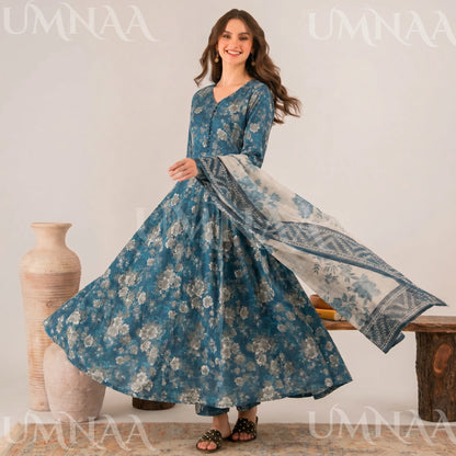UA-197 Printed Poly Lawn frock 3 Pc Collection Ready to Wear Pakistani Asian clothes
