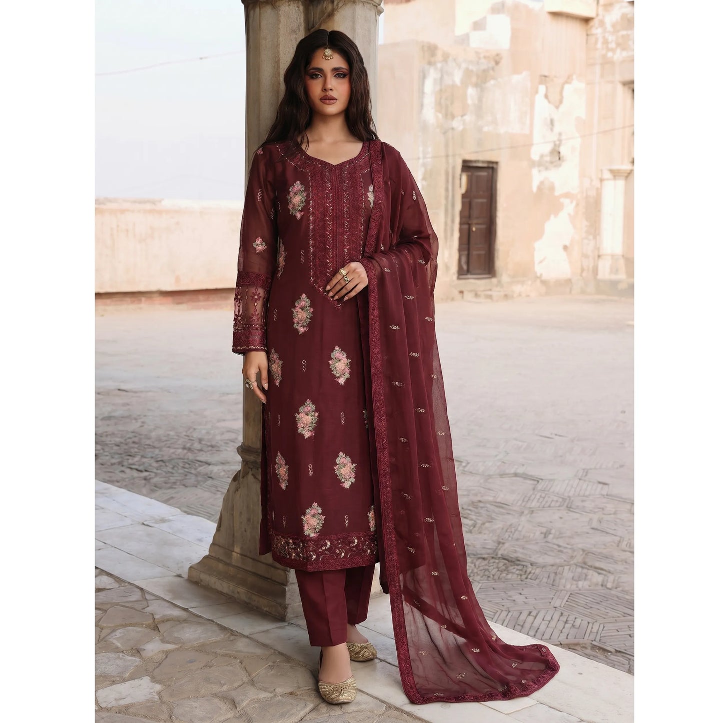 UA-201 Embroidered Cotton Festive Collection By Umnaa | Ready to Wear Pakistani Asian clothes