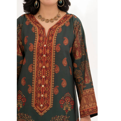 UA-215 " Printed Poly Silk Lawn Kaftan Style Co Ord Set Collection by Umnaa | Ready to Wear Pakistani Asian clothes