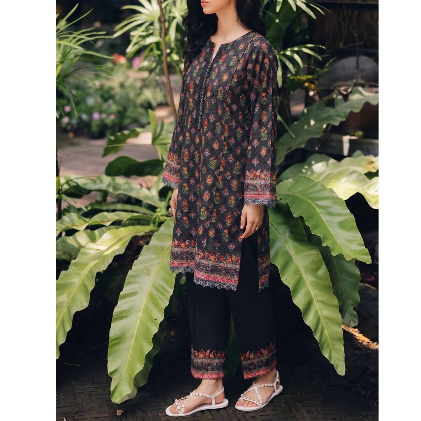 USN-20 Printed Lawn 2 Piece Co-Ord Set for Women | Soft Summer Casual Wear by Saphron