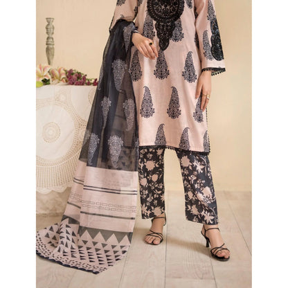 RA-37 Embroidered Printed Lawn Dress with Printed Cotton Silk Dupatta | Women's 3 Piece Summer Suit