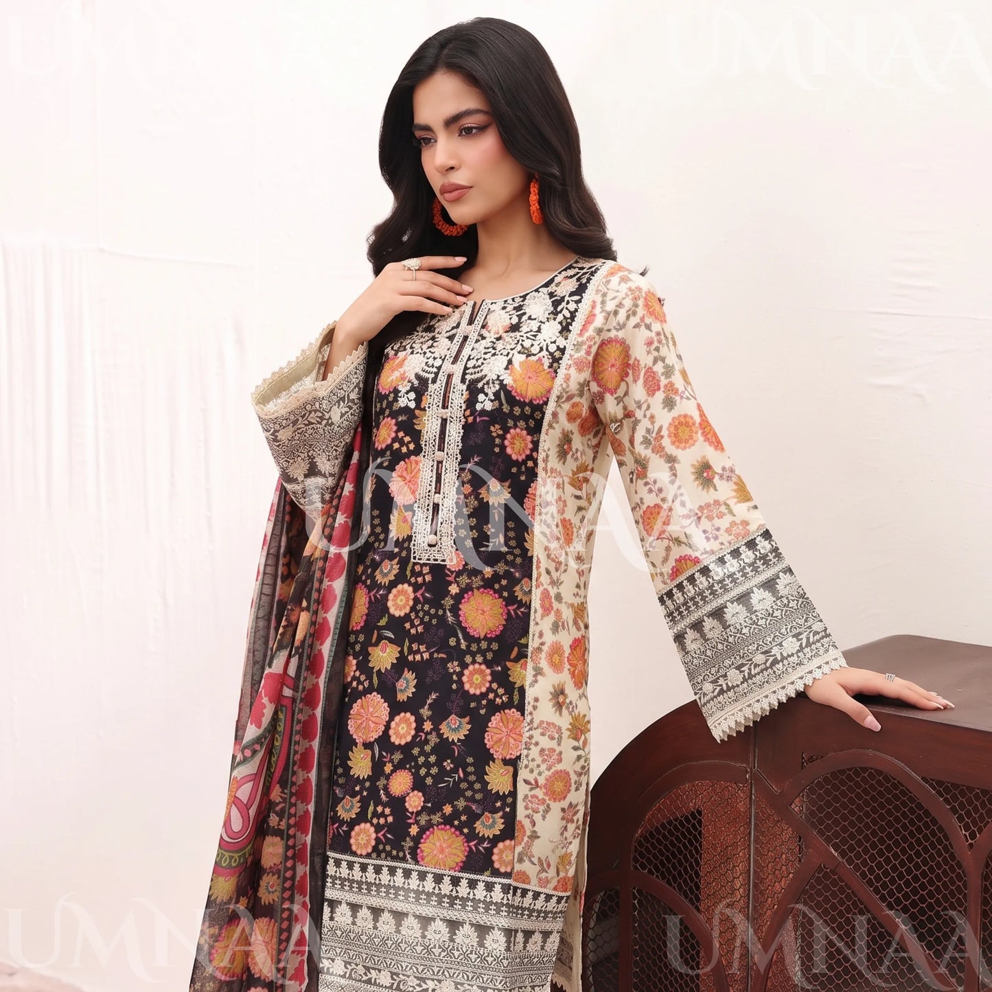 UA-334 Embroidered Viscose 3 Pc Collection Ready to Wear Pakistani Asian clothes by Umnaa