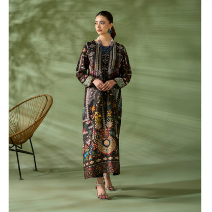 UAL-05 Printed Silk Kaftan Style Co-Ord Set Loose fit Casual Wear | Ethnic wear | ALLY'S