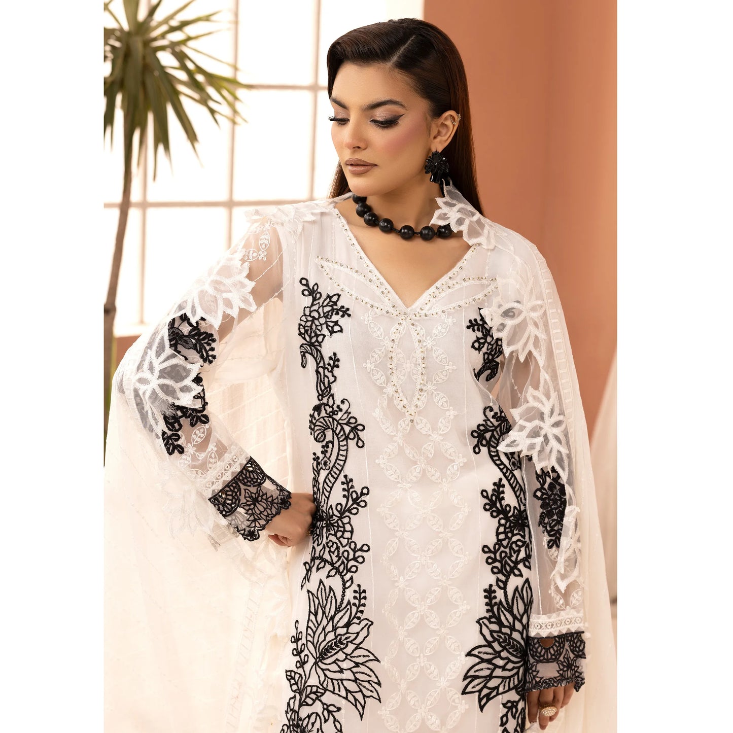 UMS-68 Florence Embroidered Visocse 3 pc Collection | Simrans