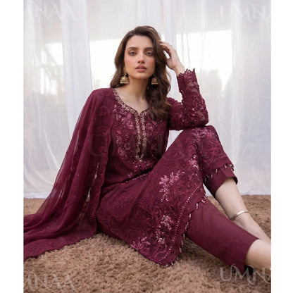 UA-295 Luxury Chiffon 3 Pc Collection | Umnaa