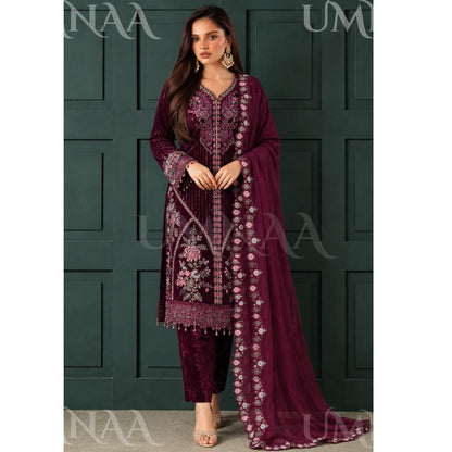 UA-314 Embroidered Luxury Velvet Collection | Umnaa