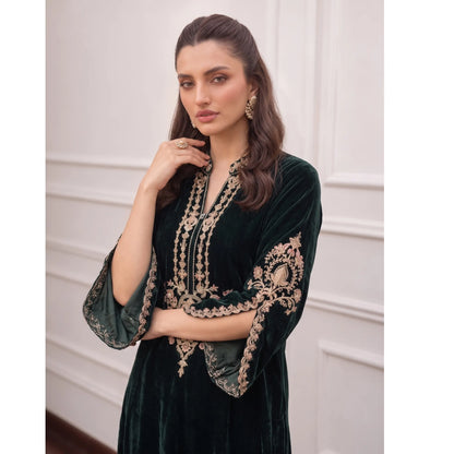UA-316 Luxury Velvet Kaftan Style Co-Ord Set | Umnna