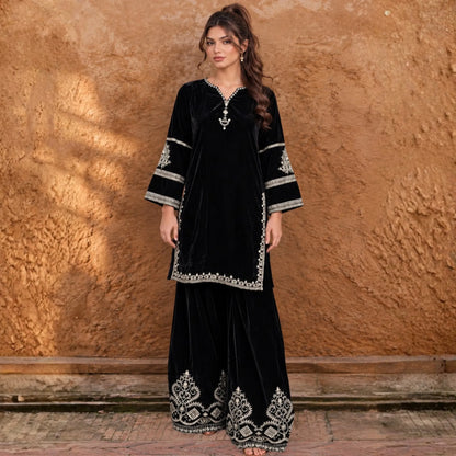UA-315 Embroidered Farshi Shalwar Cord Set | Umnaa