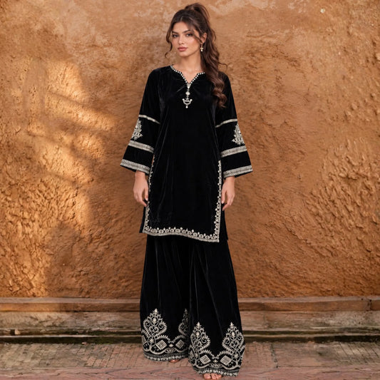 UA-315 Embroidered Farshi Shalwar Cord Set | Umnaa