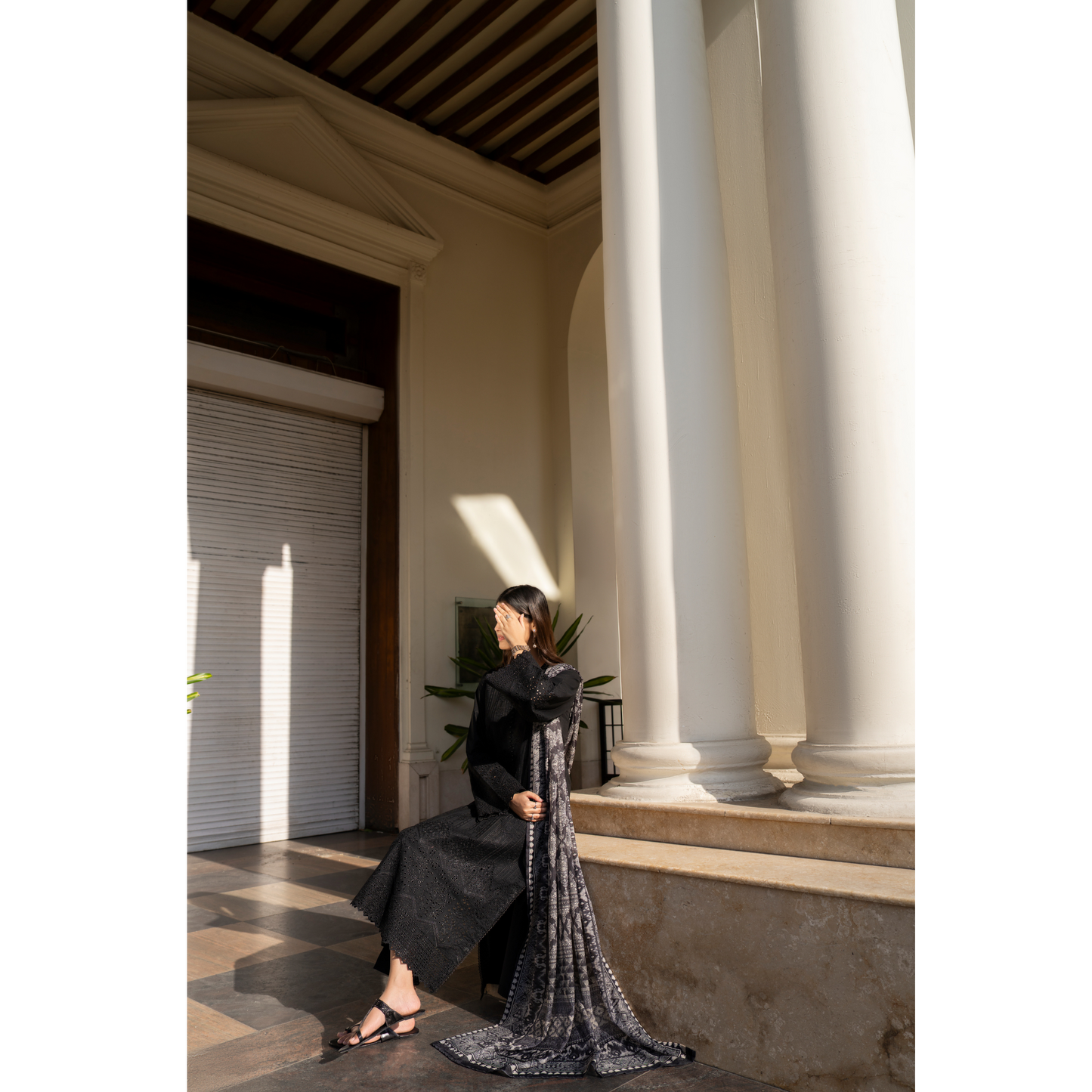 UCA-22 3 pc Summer Cotton Lawn Monochrome Collection | Ready to Wear | Casuallite