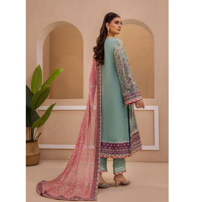 UTT-10 "Chantelle" Embroidered Chiffon Festive Collection by Traditional Thread