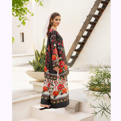 Sëleñe Raw Silk Printed Co-Ords Set by Karma Collection | Ready to Wear Modest fashion Asian