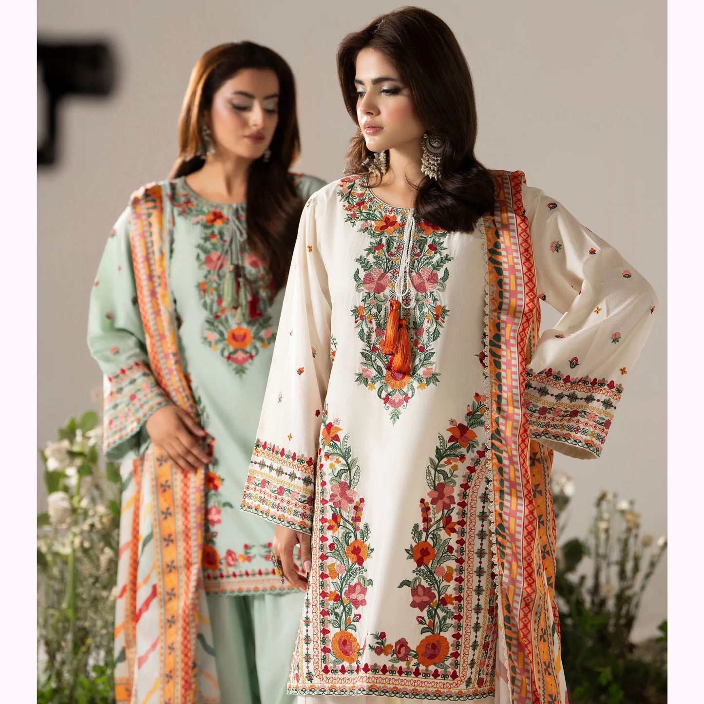 KC-1581 "AYRA" Embroidered Cambric Cotton Collection by Karma Collection