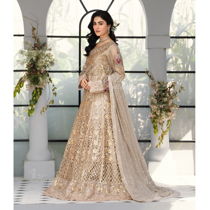 Luxury Embroidered Chiffon long Maxi with chiffon duppata  | Wedding Collection | karma Collection | UMKC01101