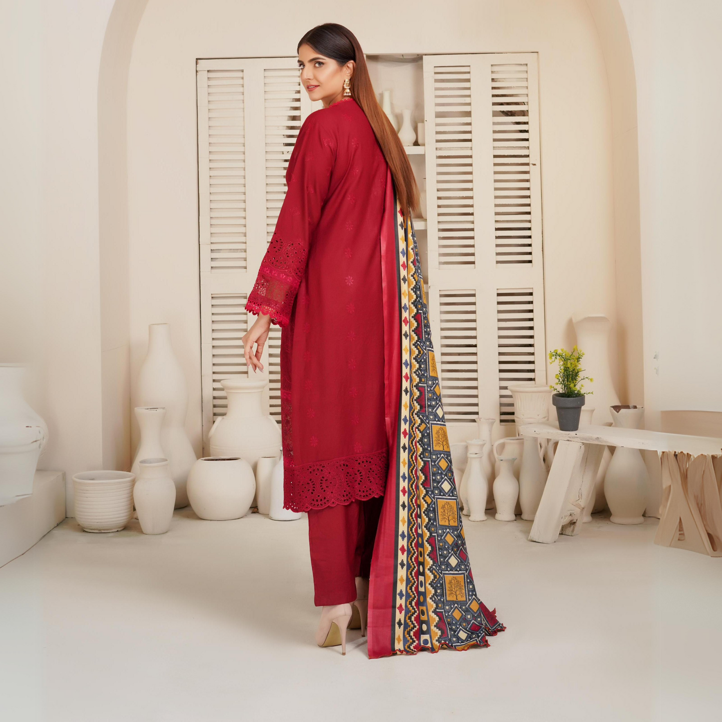 3 Pc Dhanak Collection | Ready to Wear | MUNIRA | UMMUN07
