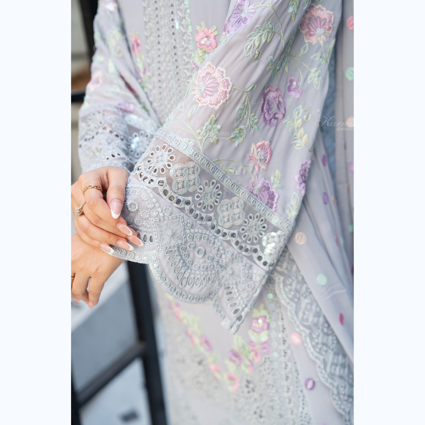 3 Piece Luxury Chiffon Ready to Wear Collection | karma Collection UMKC0901