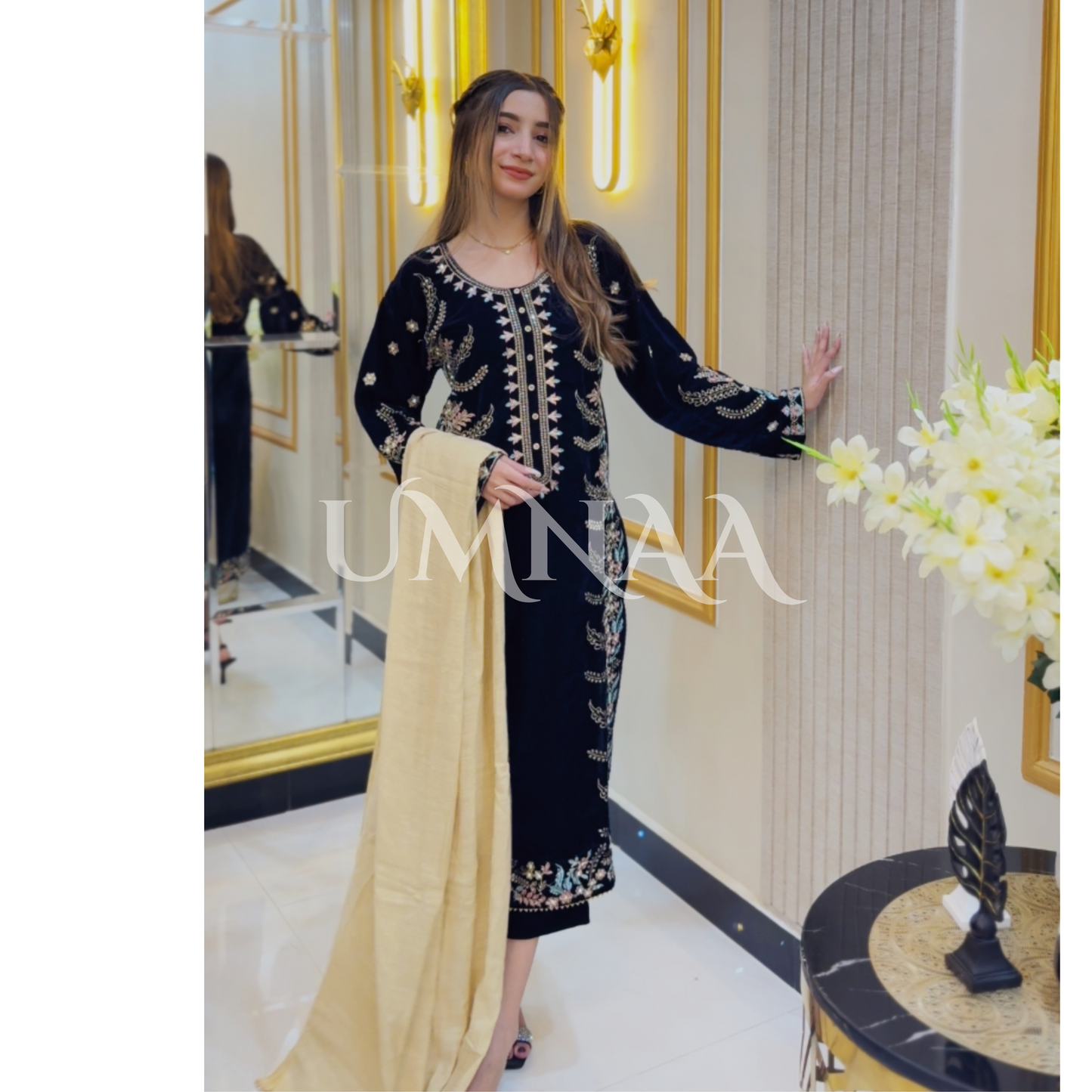 Luxury Embroidered Handwork Velvet Collection