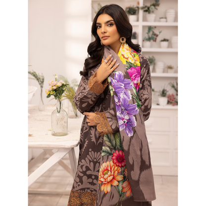 3 Pc Luxury Khaddar Ready to Wear Embroidered Printed Collection by Simrans