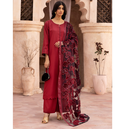 UMS-45 NURA LUX by Simrans Laserkari Linen Winter Collection | Ready to Wear | Asian Clothes