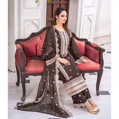 UMRZ-53 "Asim Jofa LUX " Embroidered Dhanak Collection By Rangz