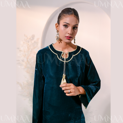 UA-152 Solid Velvet Farshi Shalwar Collection by Umnaa