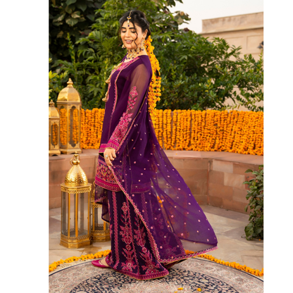 F-494 "Hayat" Embroidered Georgette Chiffon 3 Pc Collection