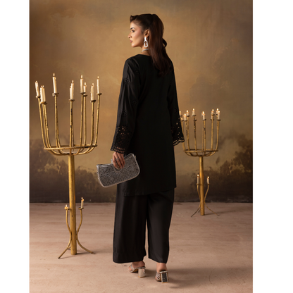 UMS-50 "Luxkari" Linen Chikenkari Co-Ords 2 pc Set by Simrans