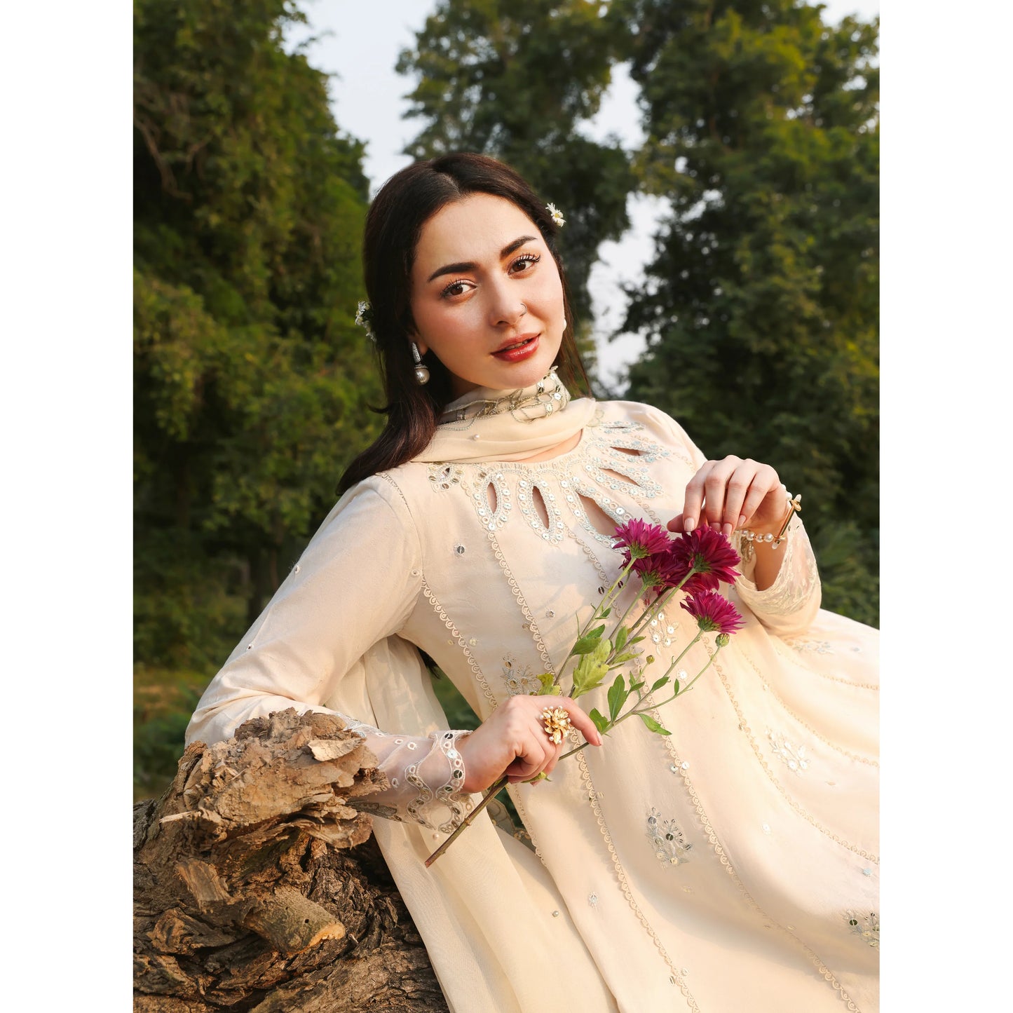 UMS-55 Janan Mother Daughter Chikenkari Jacquard Eid Edit by Simrans | Ready to Wear Asian Pakistani clothes