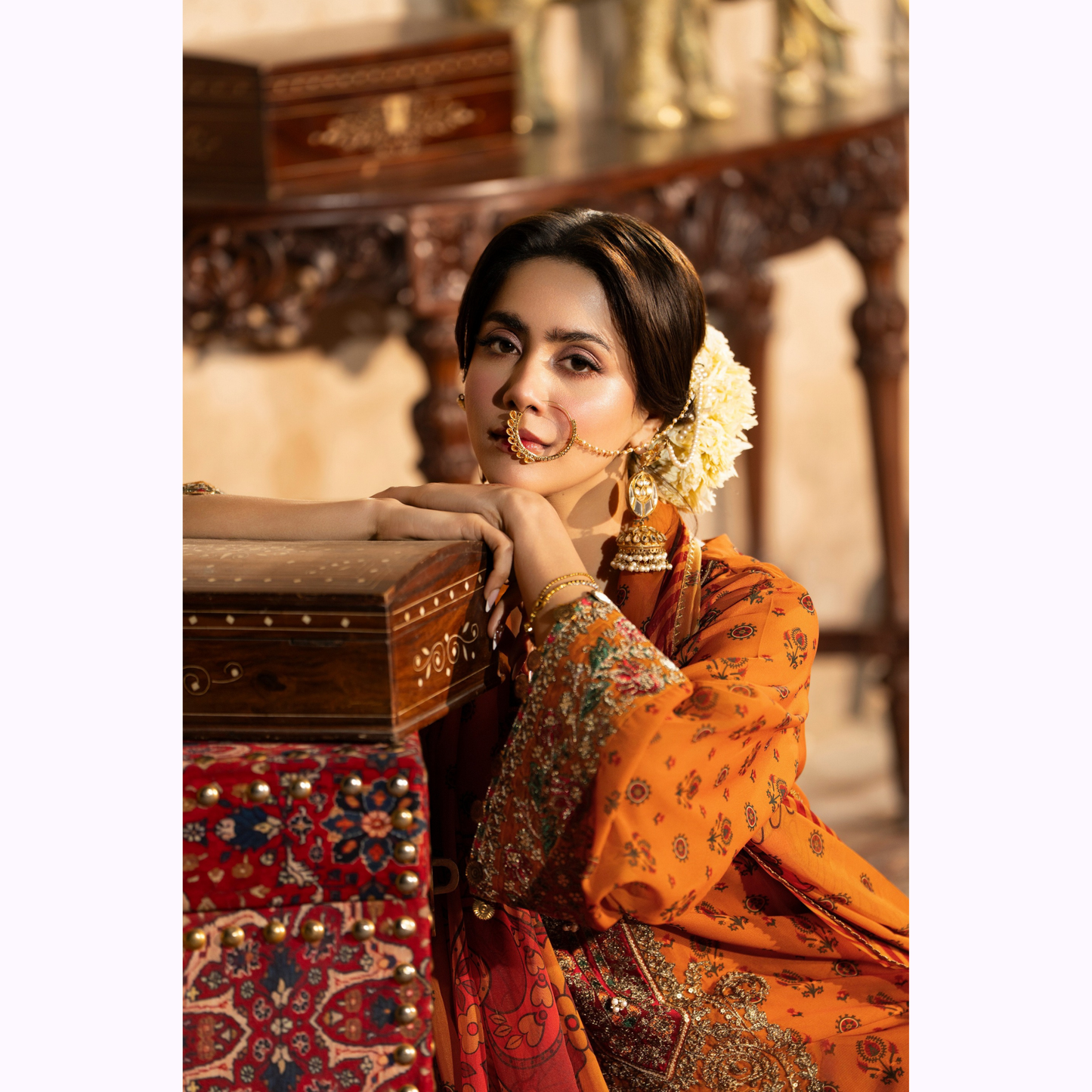 "AURA" Embroidered Georgette Collection by Karma Collection