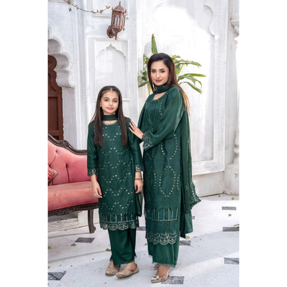 UMRZ-54 "Image Kari" Linen Festive Mother & Daughter Collection by Rangz