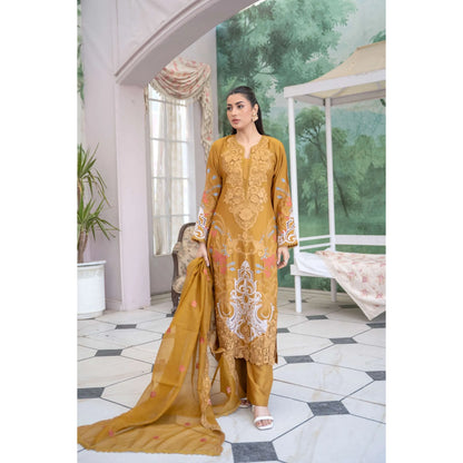 UMRZ-55 Festive Maria.b Lux by Rangz Embroidered Linen Collection
