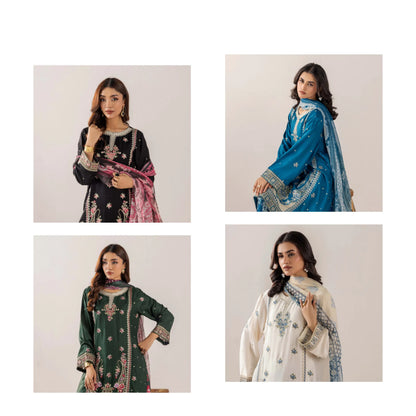 UTT-18 VOL 4 Embroidered Printed Linen Festive Collection by Traditional Thread